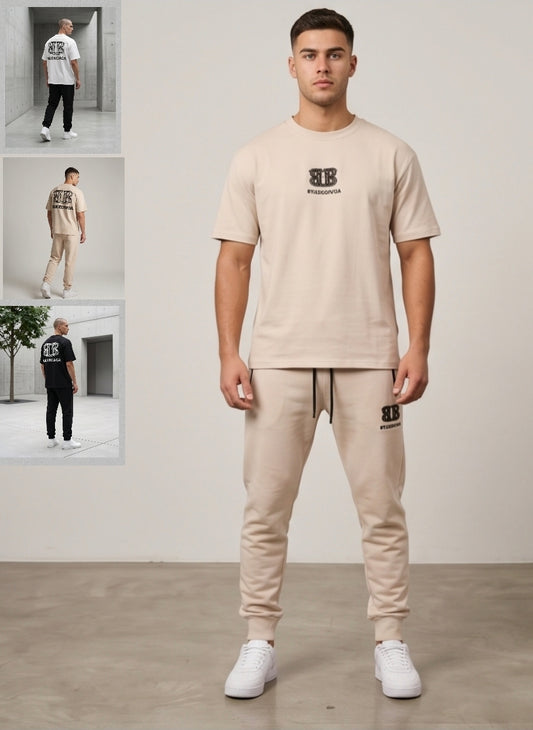 Chándal Completo Estilo Luxury 'BB' – Conjunto de Camiseta Oversize y Jogger Premium AH7902