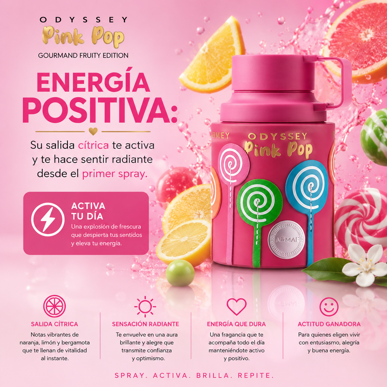 Odyssey Pink Pop Armaf | Perfume Dulce Floral Frutal 100ml