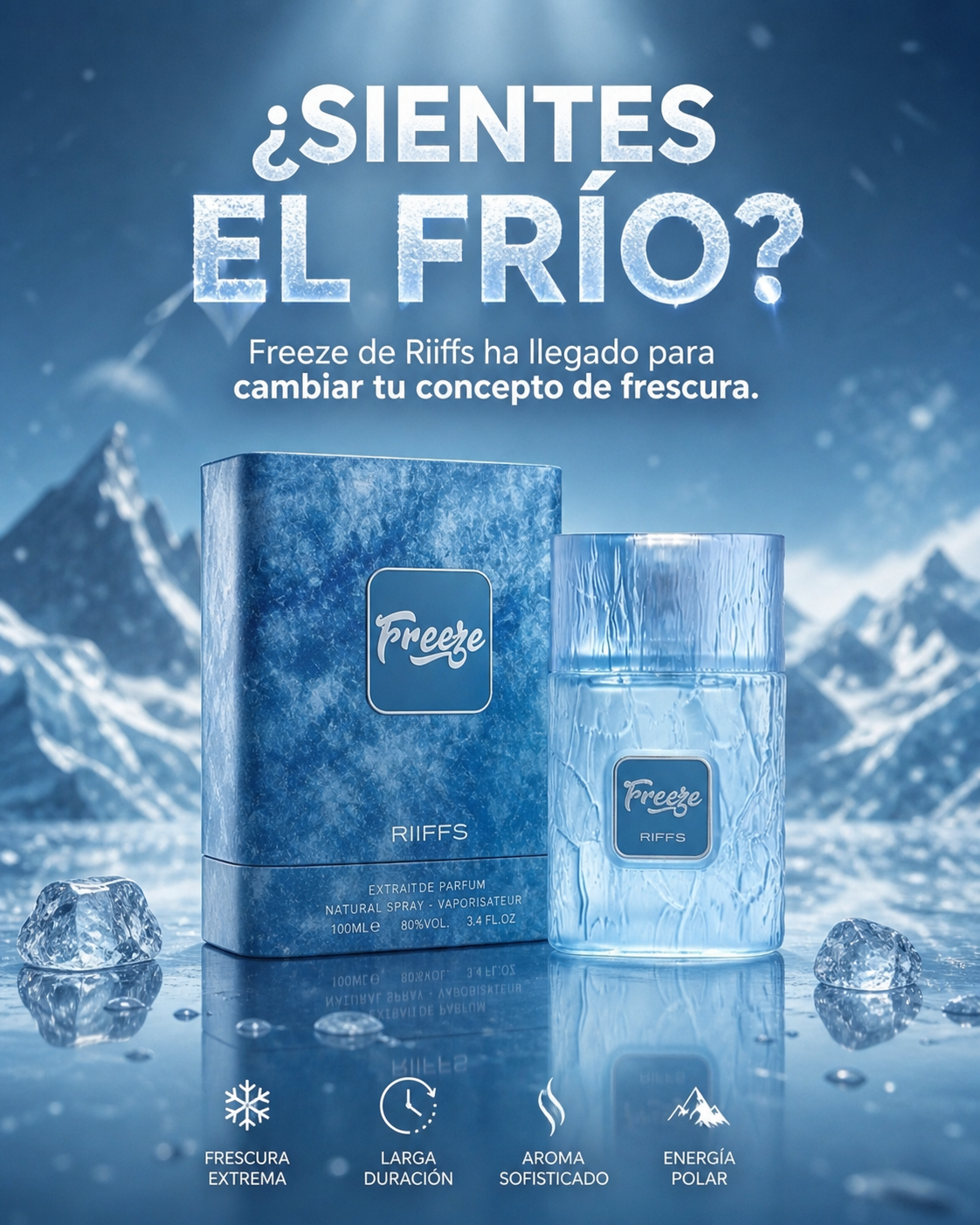 Freeze Riiffs | Perfume Árabe Fresco Elegante 100ml