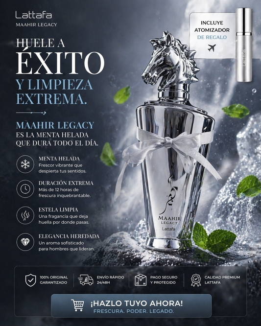Maahir Legacy Lattafa | Perfume Masculino 100ml