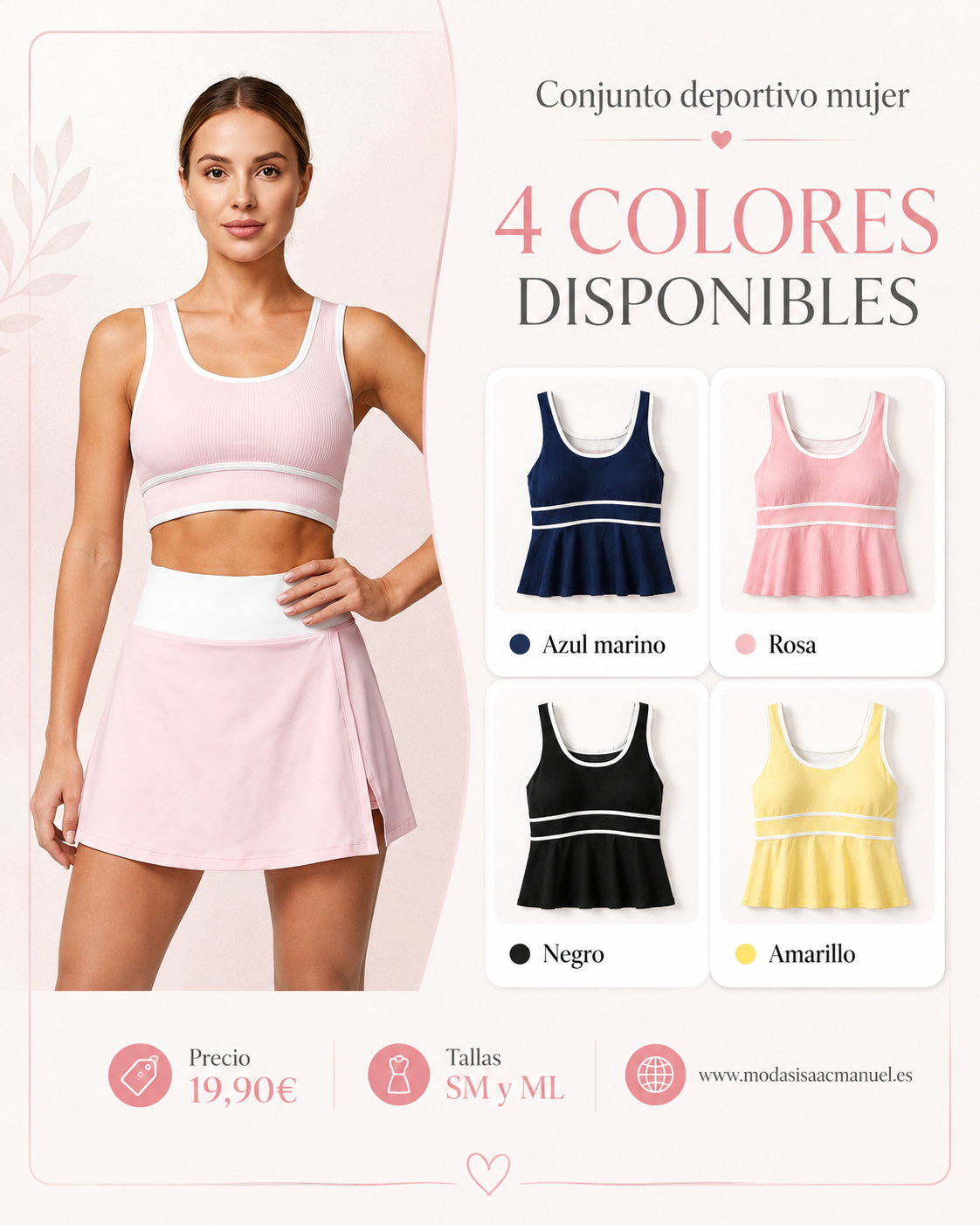 Conjunto Deportivo de Top y Falda Short | Comodidad, Estilo y Libertad
