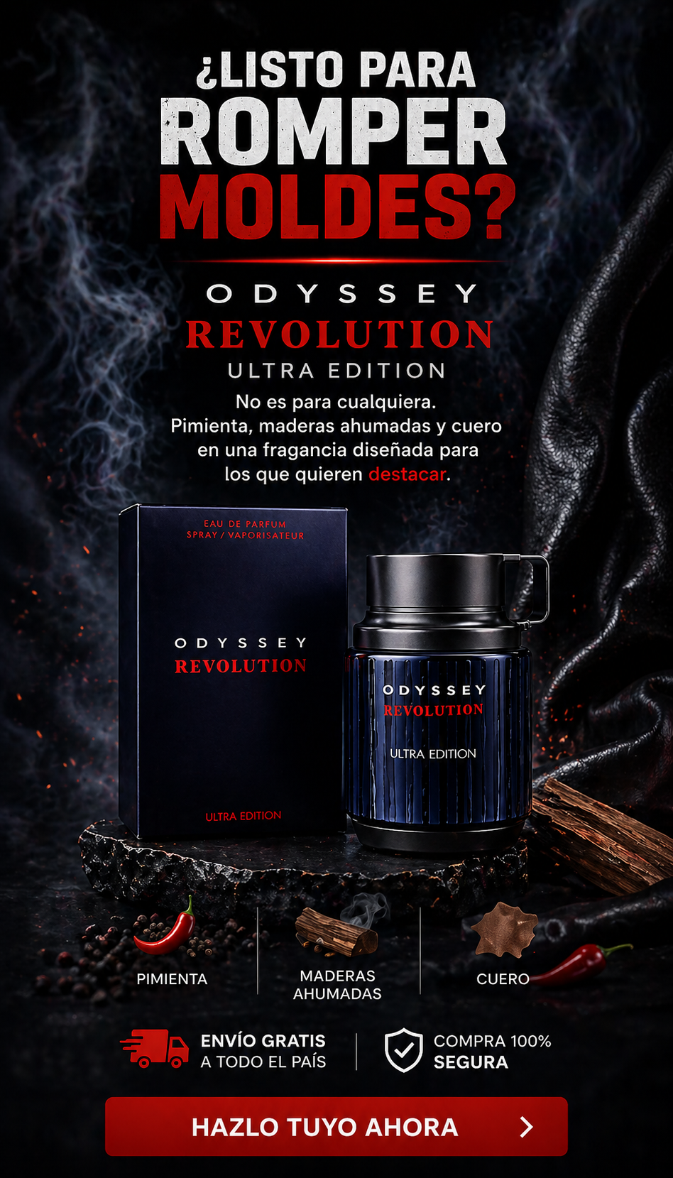 Odyssey Revolution Ultra Armaf | Perfume Masculino Amaderado Especiado 100ml