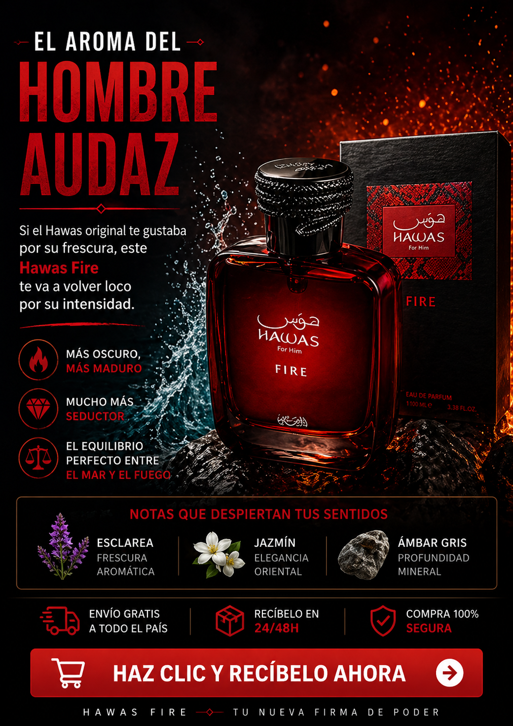 Hawas Fire Rasasi | Perfume Masculino 100ml