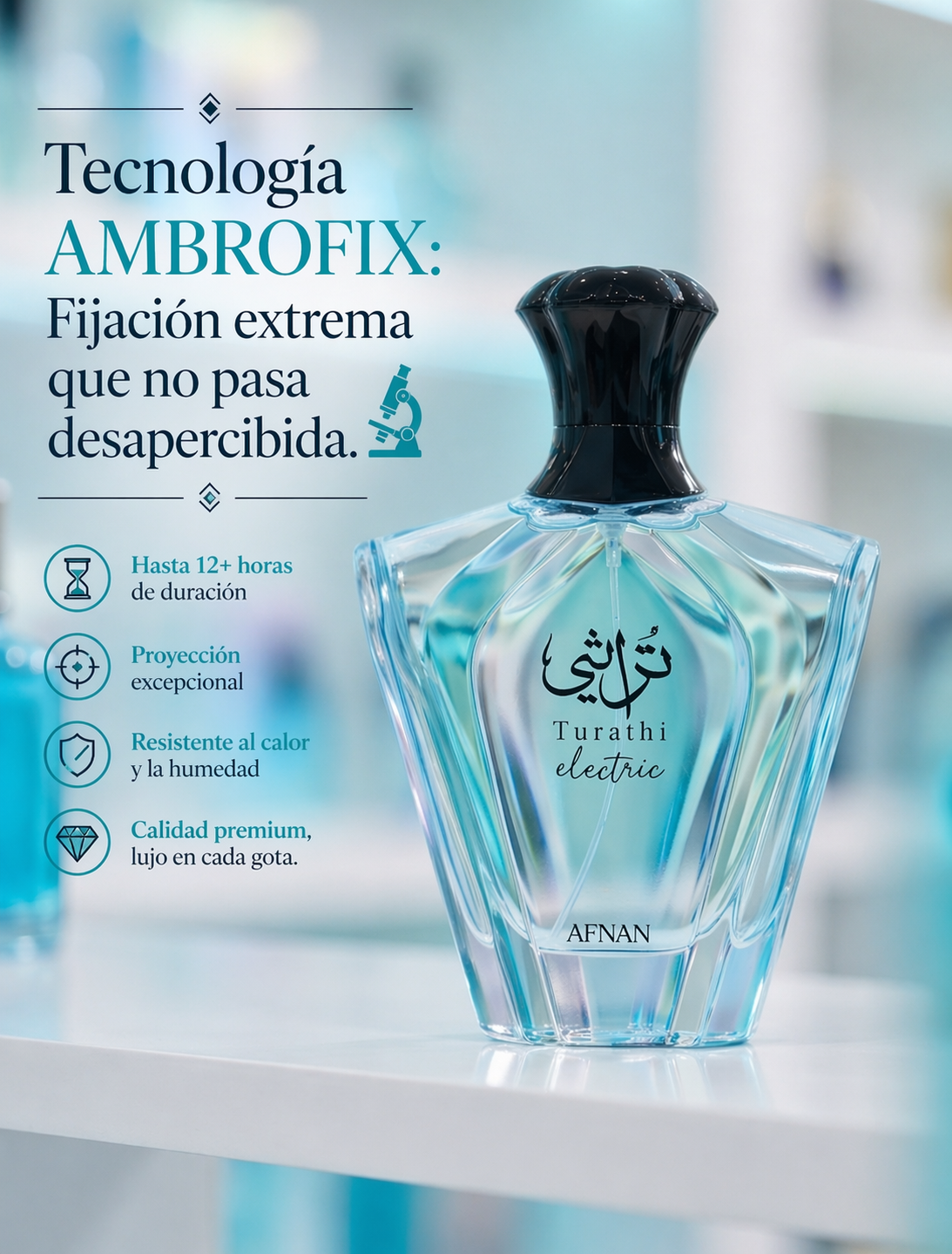 Turathi Electric Afnan | Perfume Unisex Cítrico Amaderado 90ml