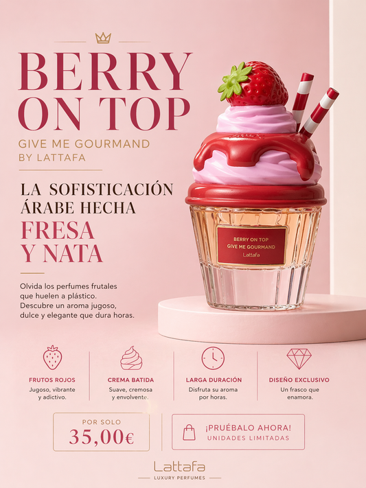 Berry On Top Lattafa | Perfume Gourmand Frutal Unisex 75ml