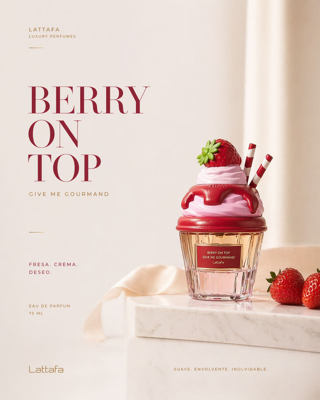 Berry On Top Lattafa | Perfume Gourmand Frutal Unisex 75ml