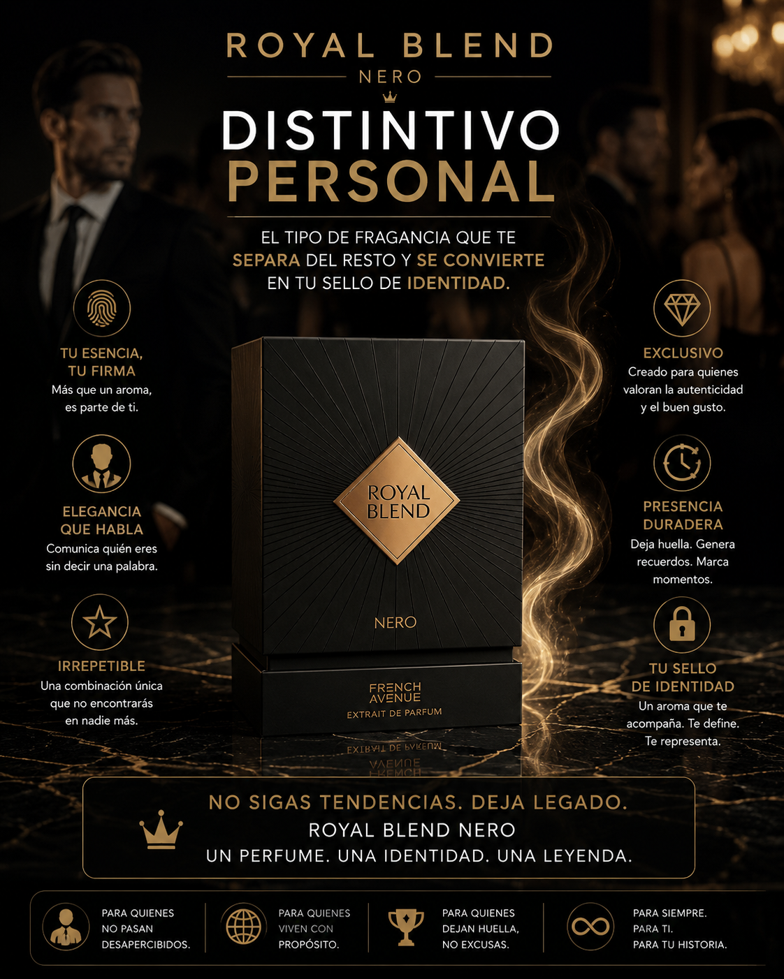 Royal Blend Nero de French Avenue | Extracto de Perfume Unisex 100ml
