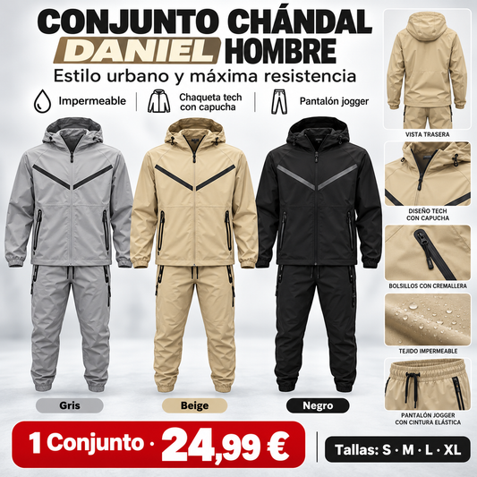 Conjunto Chándal Daniel Hombre de 2 Piezas con Diseño Tech