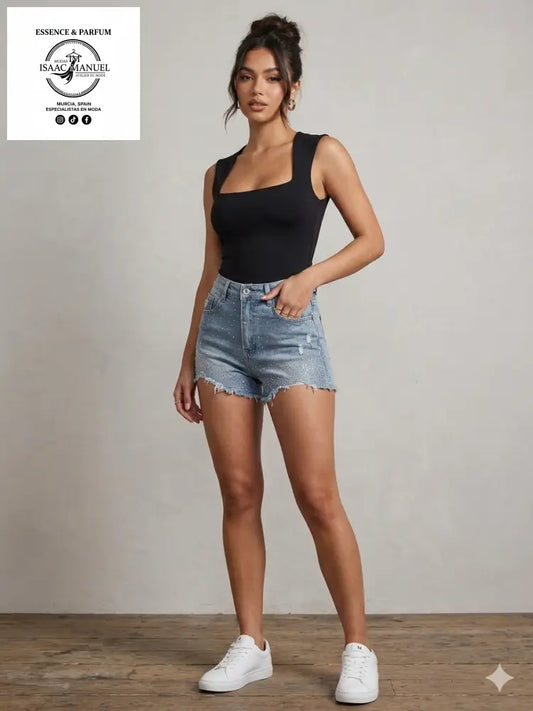 Body Minimal de Escote Cuadrado: Tu Nuevo Básico Imprescindible JC1011 ropa de mujer