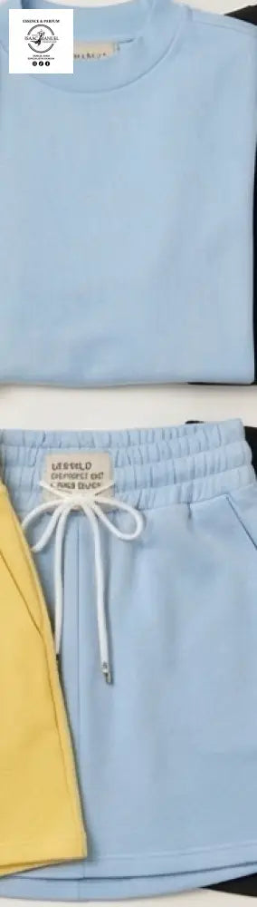 Conjunto Camiseta y Falda Pantalón Deportiva | Negro Amarillo y Azul 25832 azul Conjunto