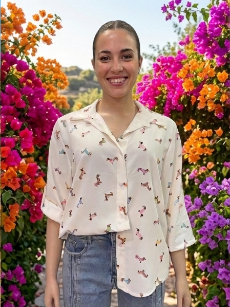 Camisa Estampada Mujer Manga Larga | 4 Modelos Originales Talla Única