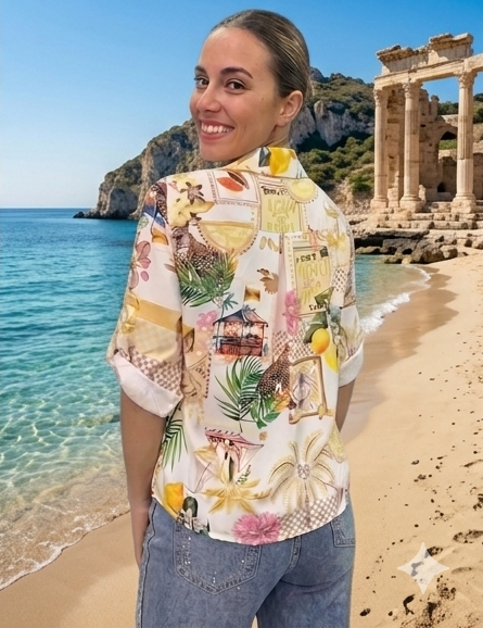 Camisa Estampada Mujer Manga Larga | 4 Modelos Originales Talla Única