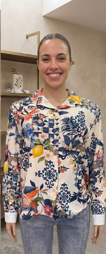 Camisa Estampada Mujer Manga Larga | 4 Modelos Originales Talla Única
