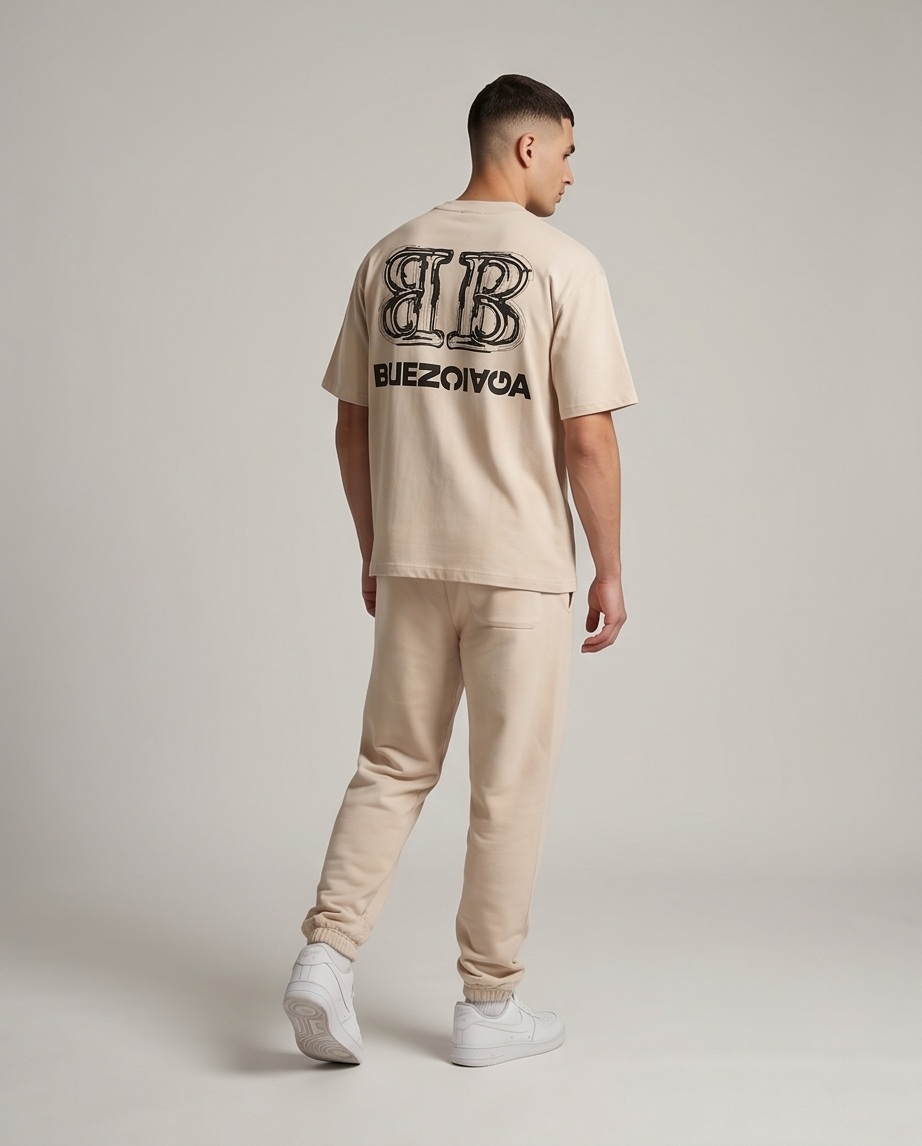 Chándal Completo Estilo Luxury 'BB' – Conjunto de Camiseta Oversize y Jogger Premium  AH7902