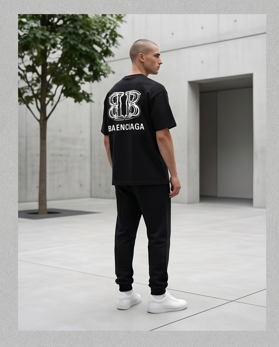 Chándal Completo Estilo Luxury 'BB' – Conjunto de Camiseta Oversize y Jogger Premium  AH7902
