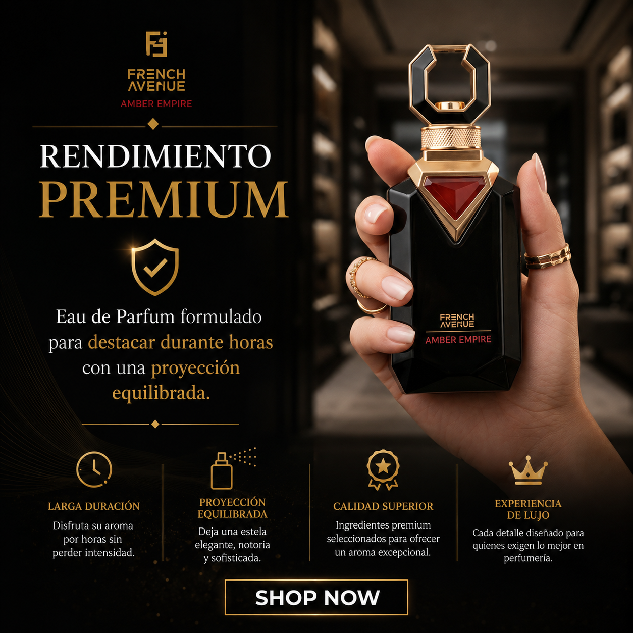 Amber Empire French Avenue | Perfume Ámbar Masculino 100ml