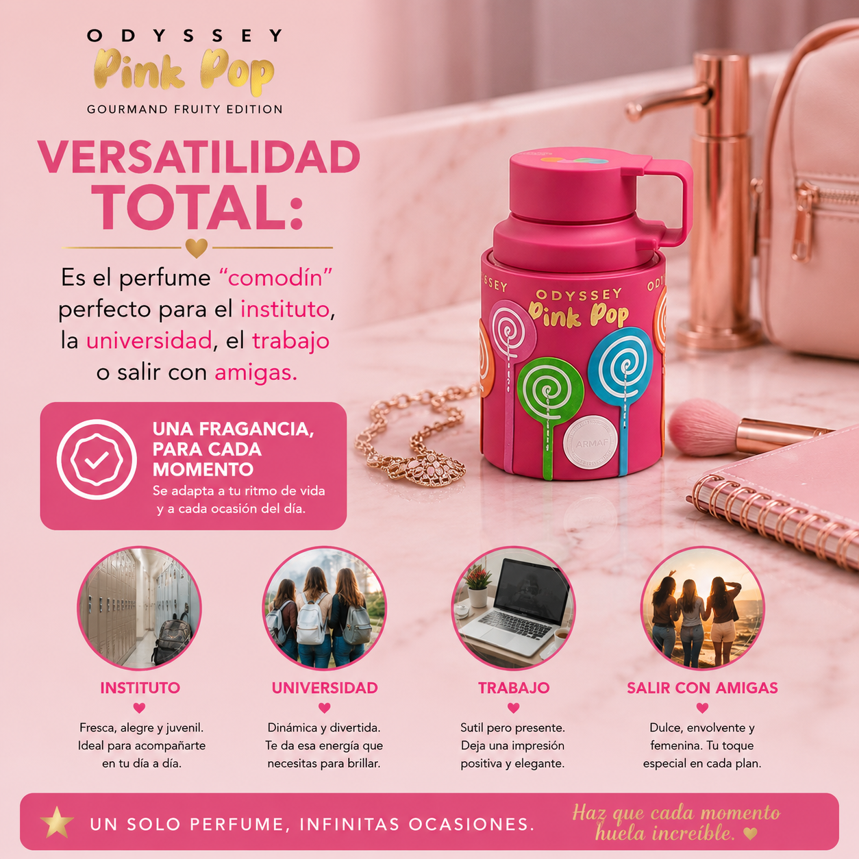 Odyssey Pink Pop Armaf | Perfume Dulce Floral Frutal 100ml