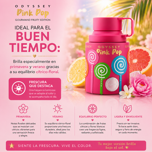 Odyssey Pink Pop Armaf | Perfume Dulce Floral Frutal 100ml