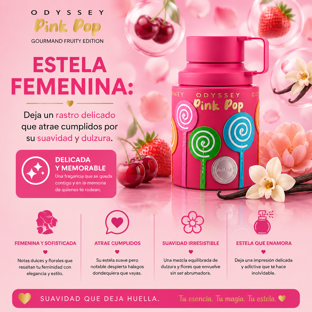 Odyssey Pink Pop Armaf | Perfume Dulce Floral Frutal 100ml