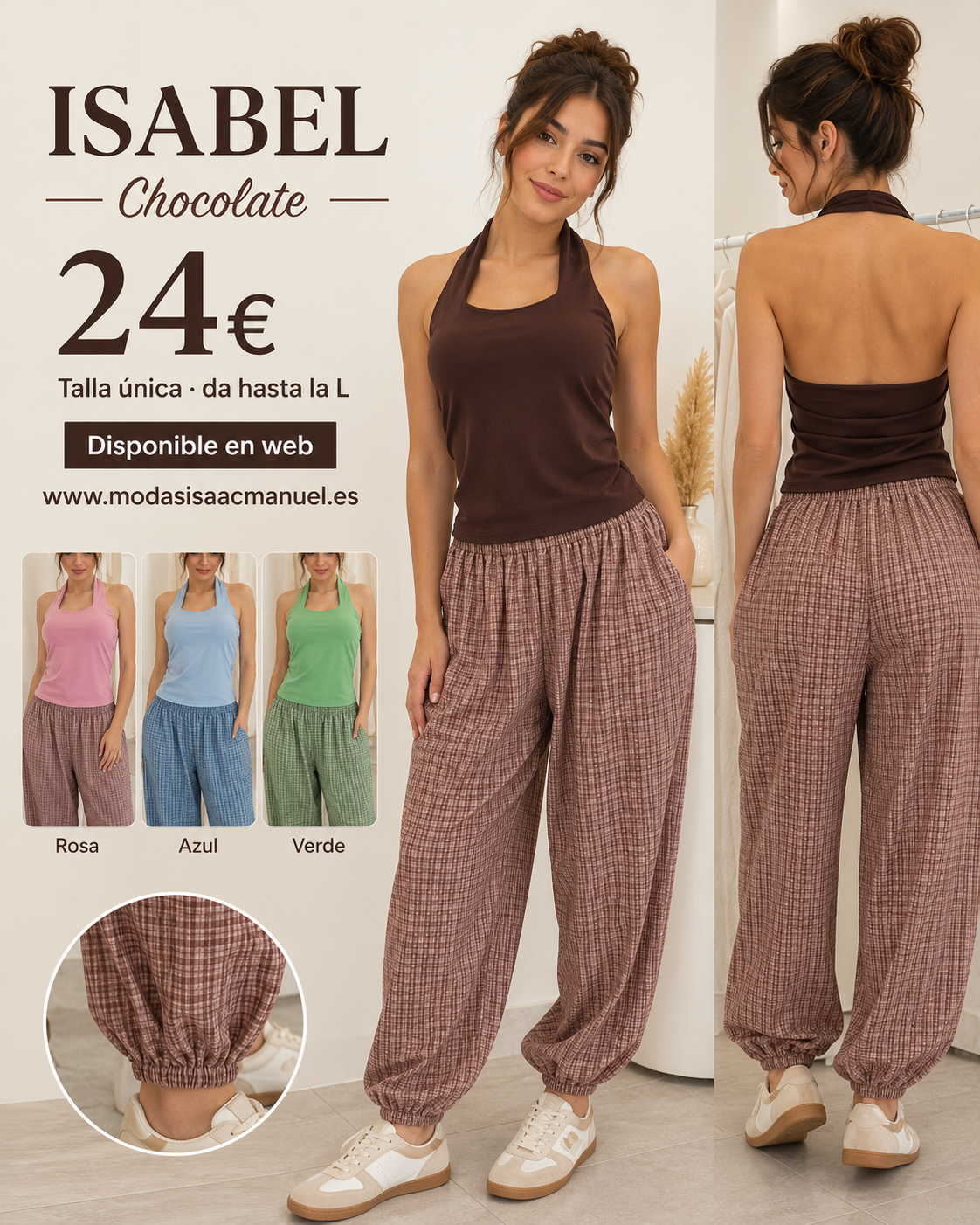 Conjunto de Dos Piezas "ISABEL" | Estilo Casual con Espalda Halter