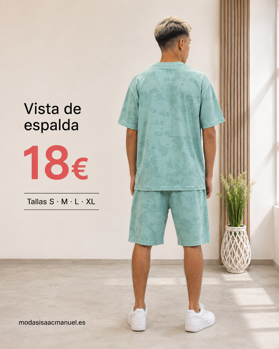 Conjunto Urbano de Camiseta y Bermuda "París" | Estilo Streetwear Premium