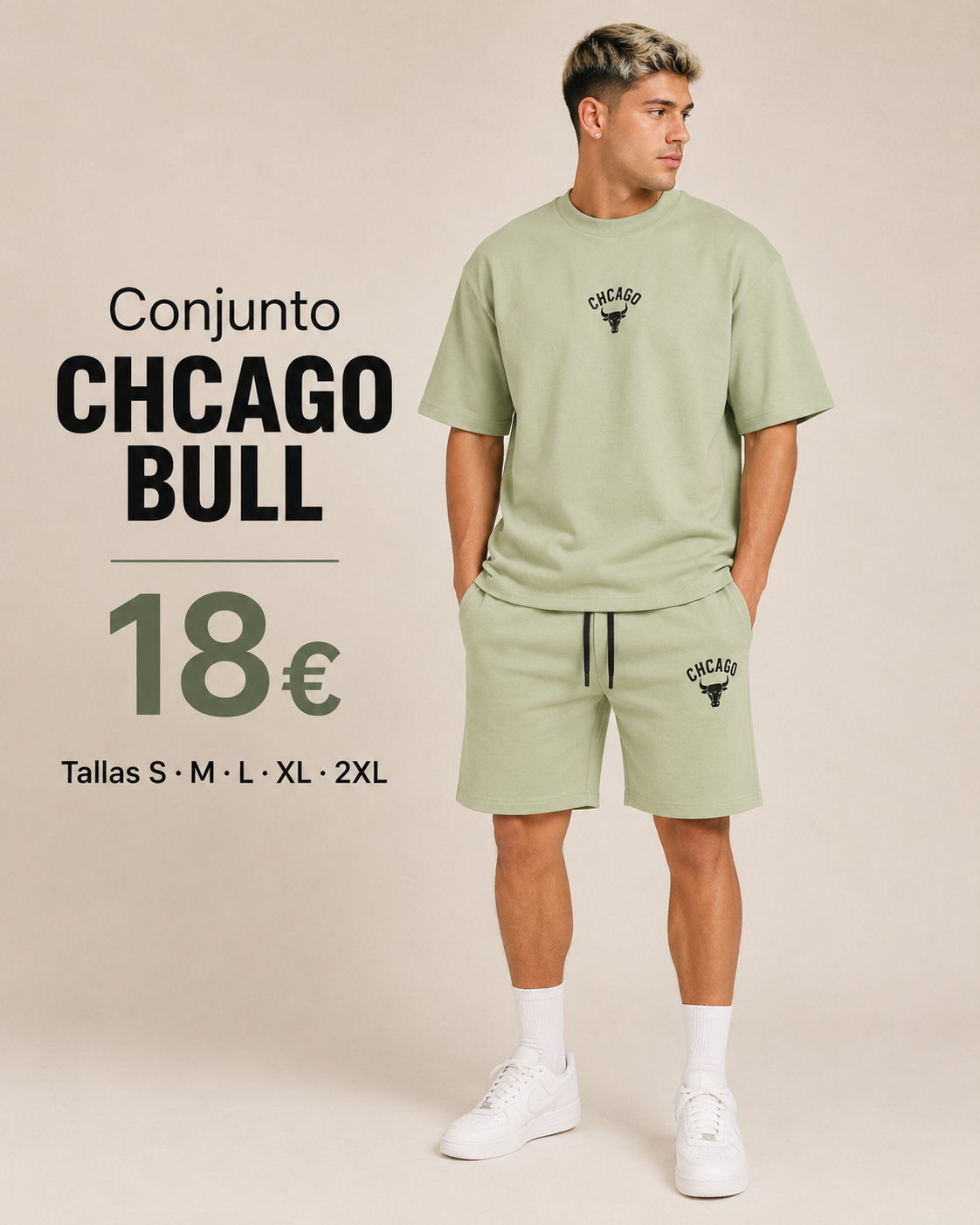 Conjunto Urbano de Camiseta y Bermuda "Toro" | Estilo Streetwear Premium