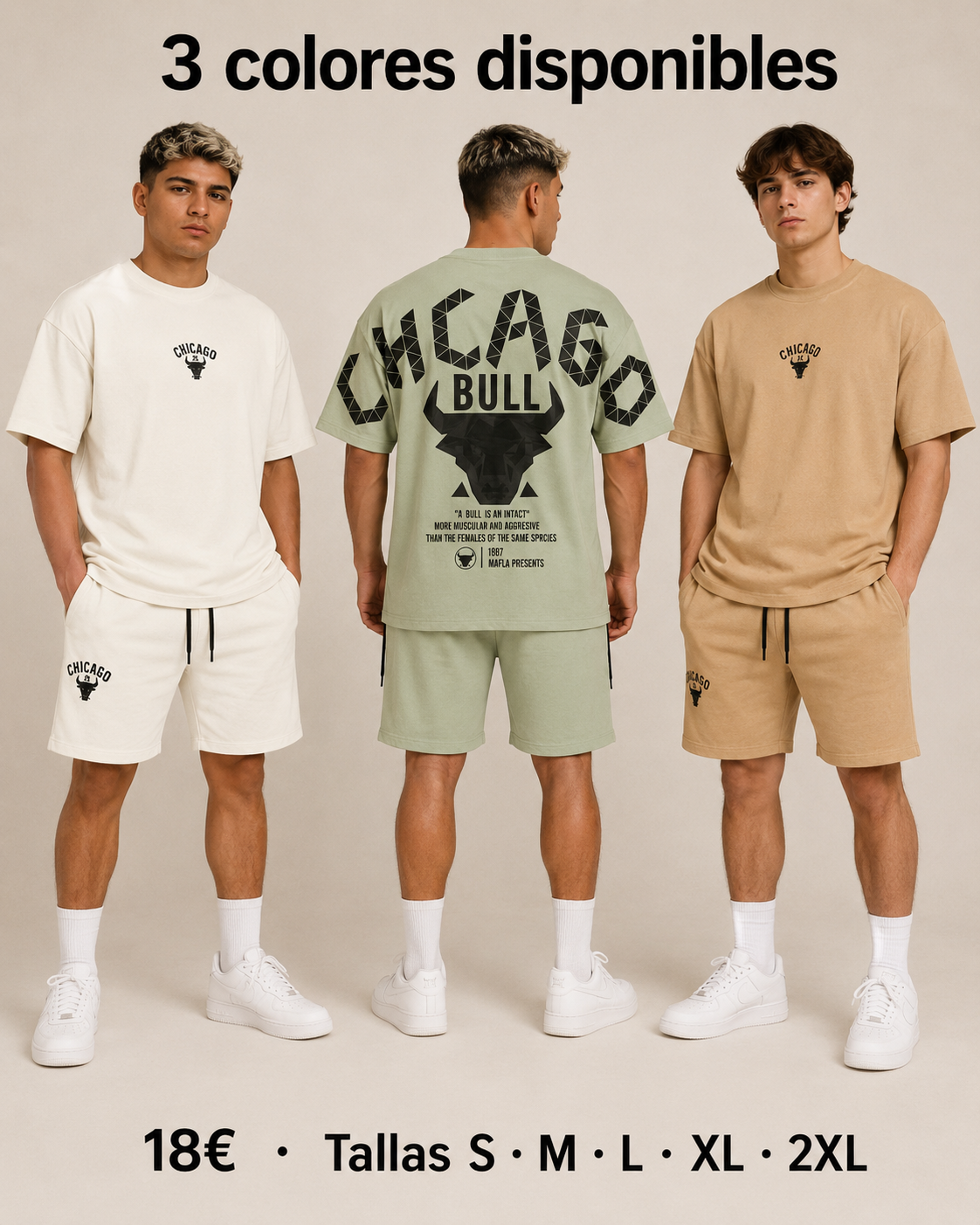 Conjunto Urbano de Camiseta y Bermuda "Toro" | Estilo Streetwear Premium