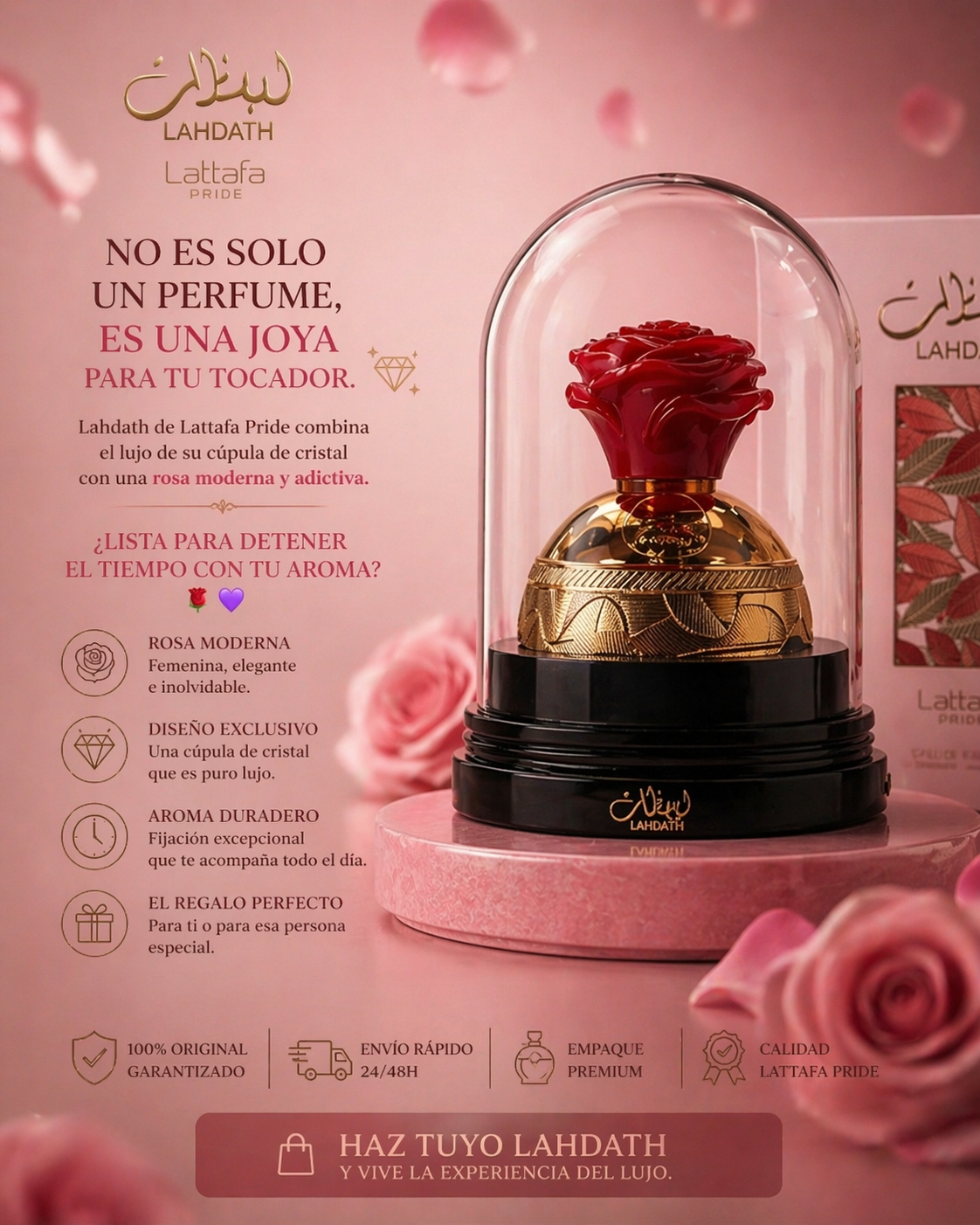 Lahdath Lattafa | Perfume Femenino Floral Oriental 100ml