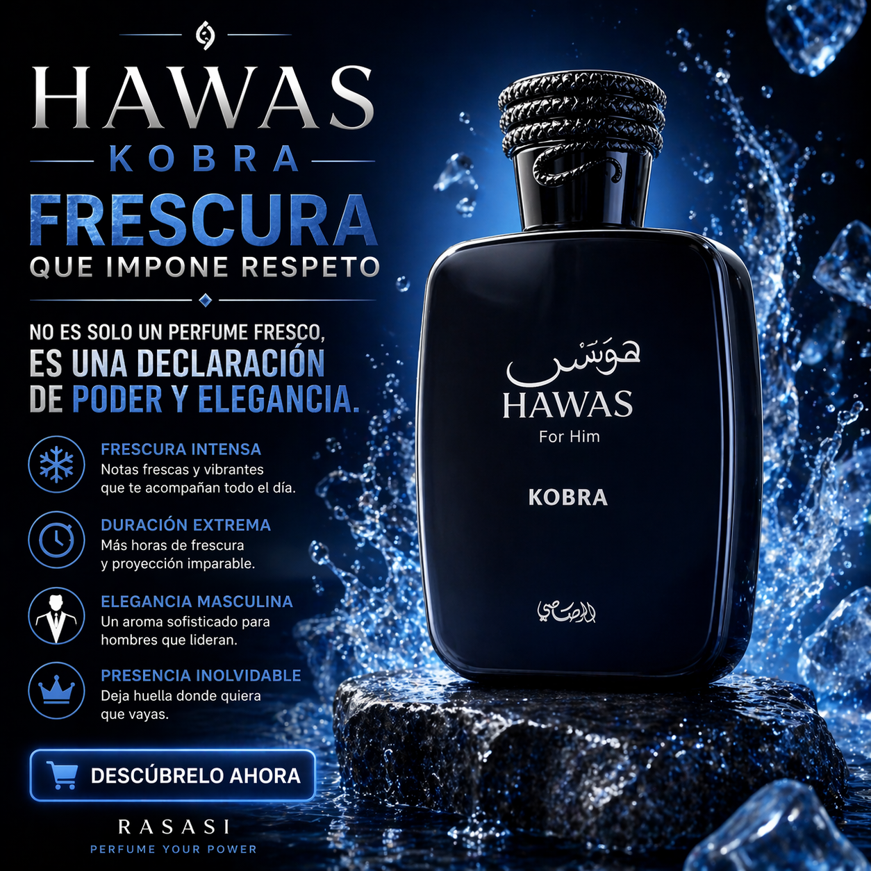 Hawas for Him Kobra Rasasi | Perfume Masculino 100ml