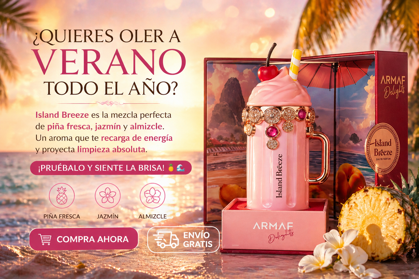 Island Breeze Armaf | Perfume Unisex Tropical Frutal 100ml