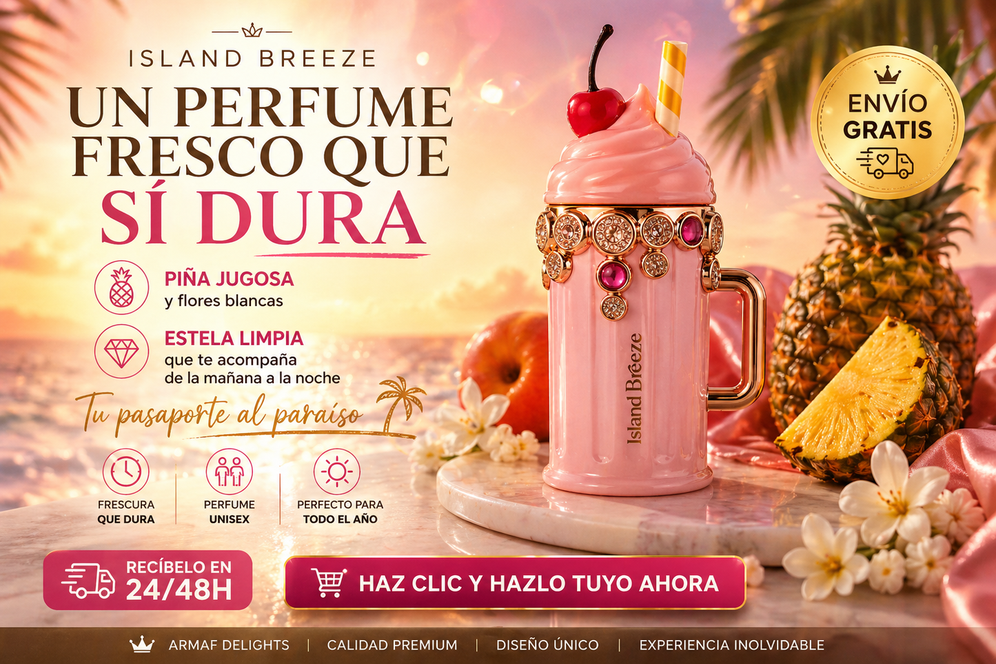 Island Breeze Armaf | Perfume Unisex Tropical Frutal 100ml