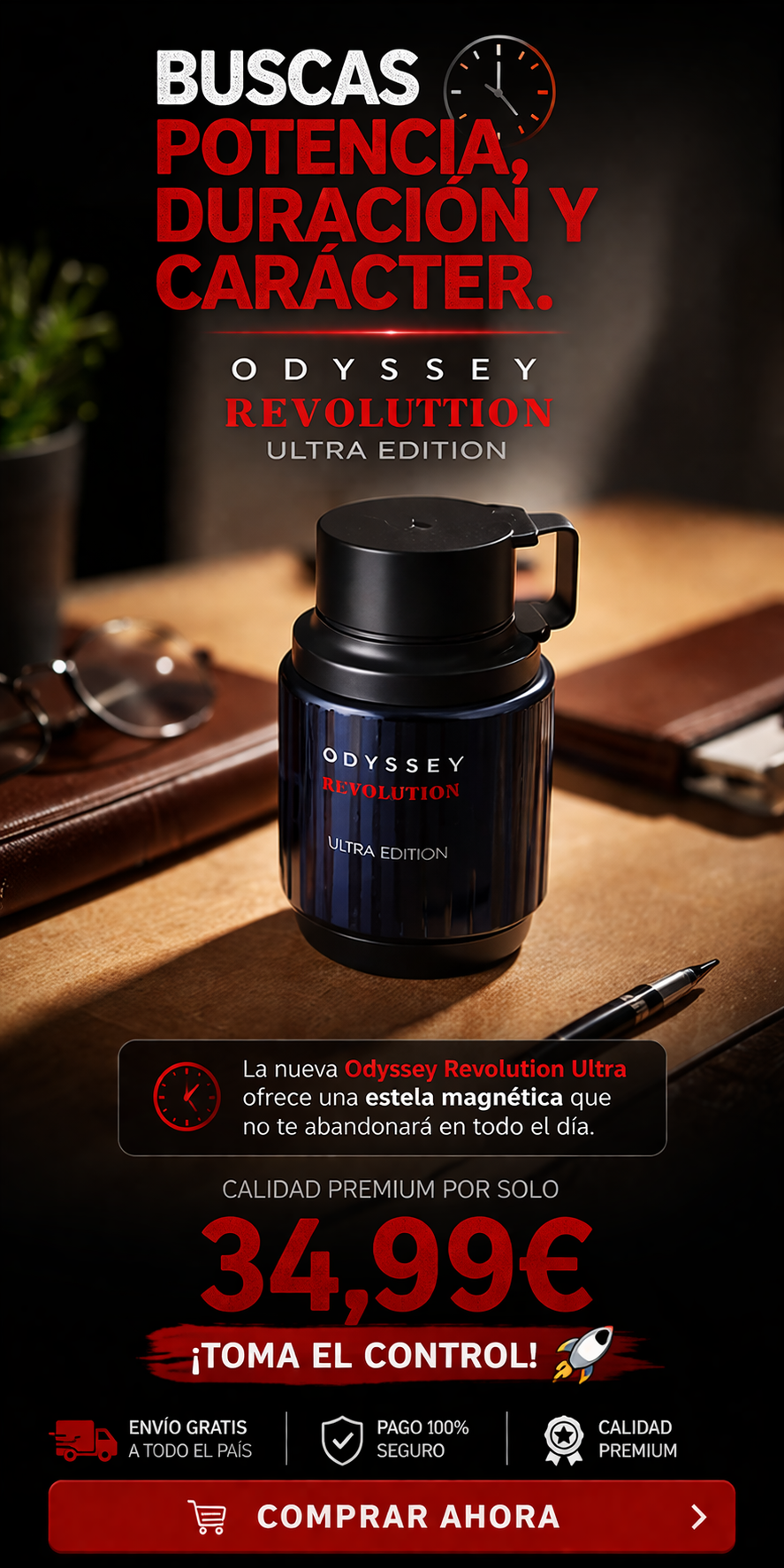 Odyssey Revolution Ultra Armaf | Perfume Masculino Amaderado Especiado 100ml