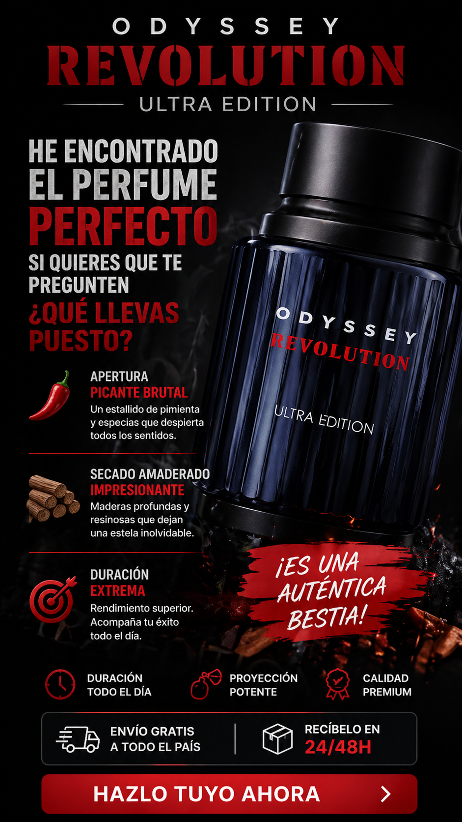 Odyssey Revolution Ultra Armaf | Perfume Masculino Amaderado Especiado 100ml