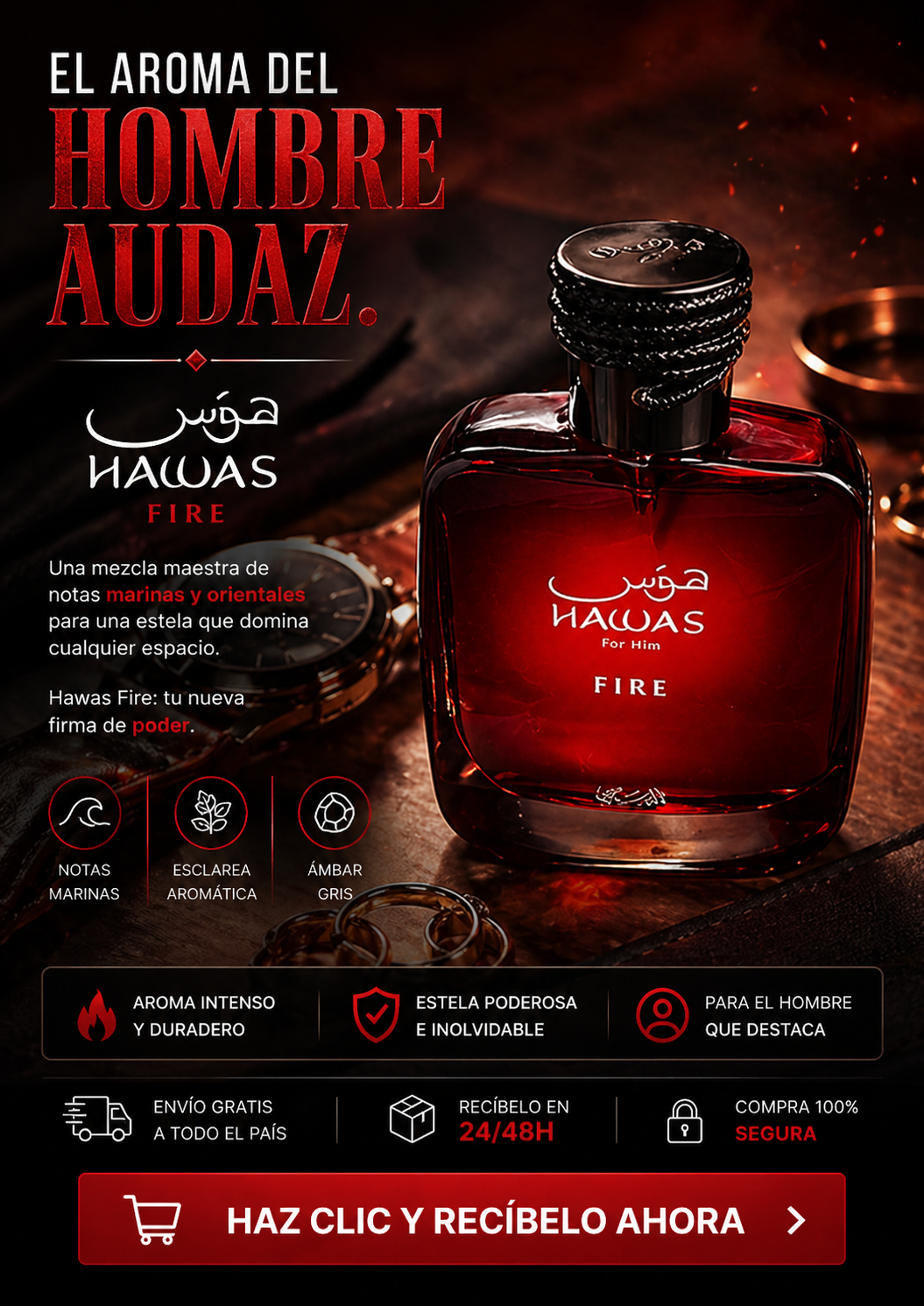 Hawas Fire Rasasi | Perfume Masculino 100ml