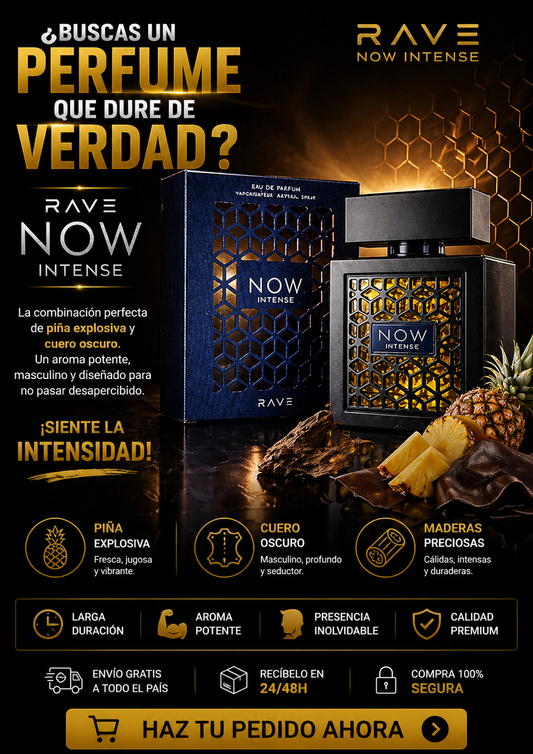 Rave Now Intense Lattafa | Perfume Masculino Intenso 100ml