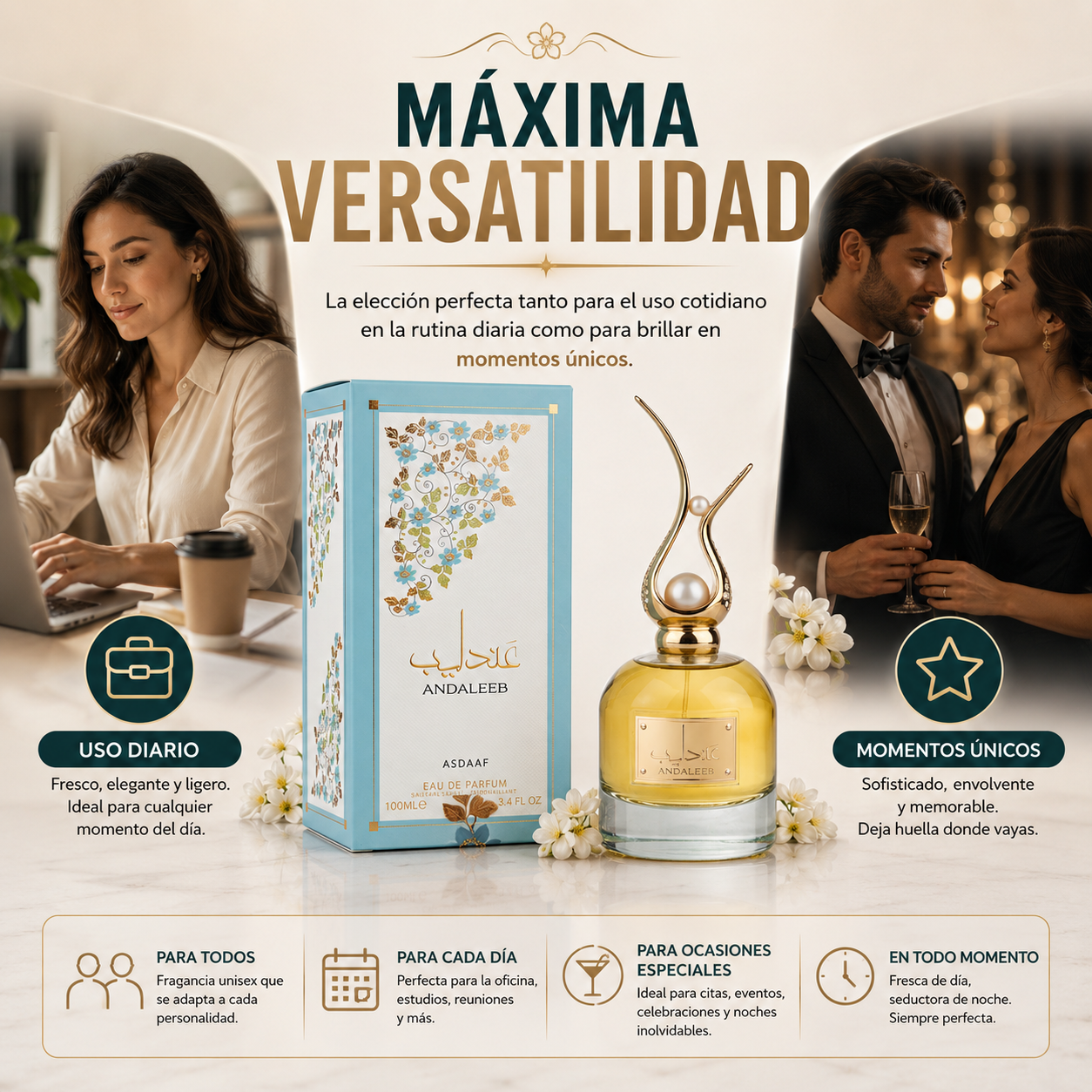 Perfume Lattafa "Andaleeb Asdaaf" EDP (100ml) | Perfume de Mujer