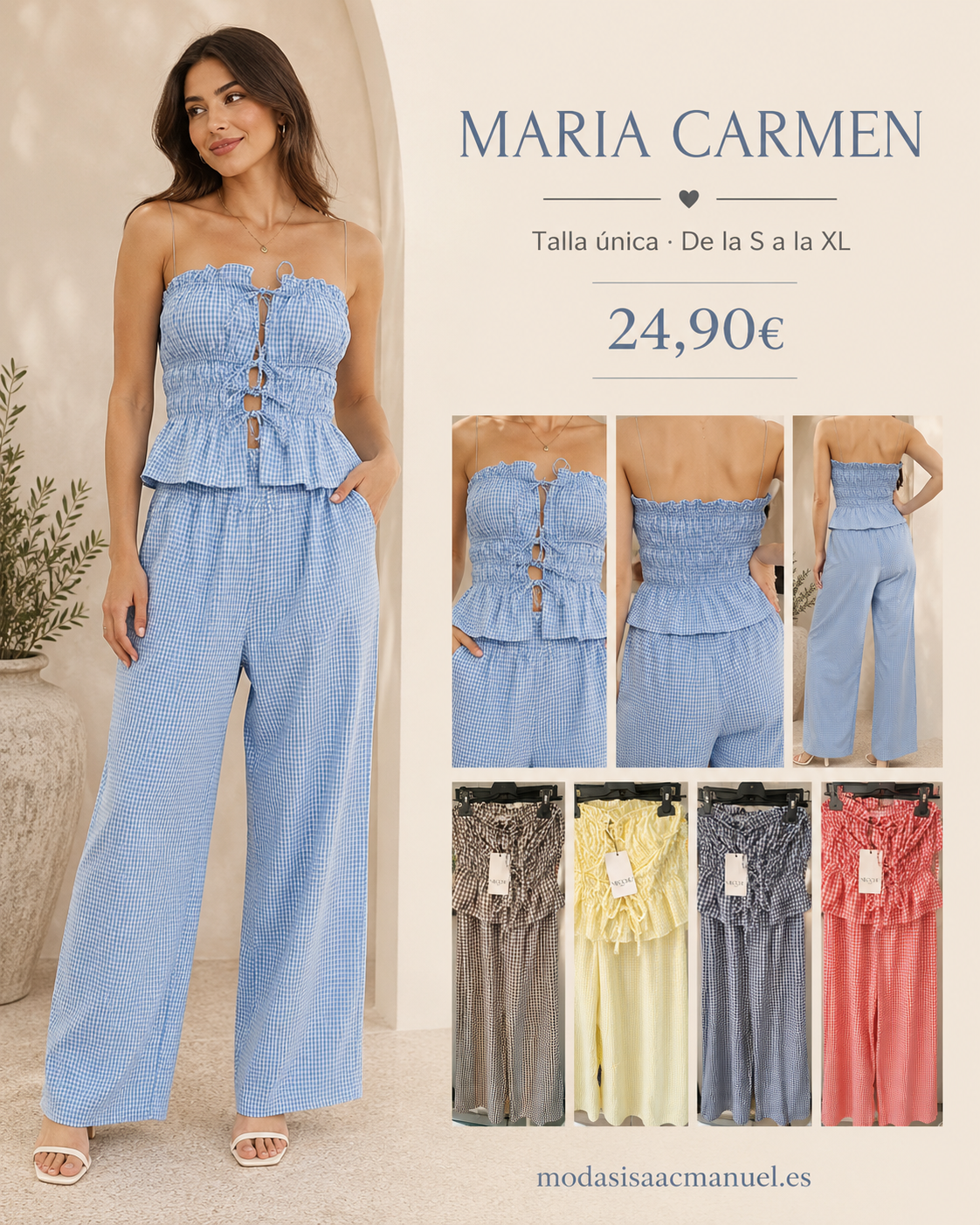 Conjunto de Dos Piezas "Maria Carmen" | Estilo Casual Chic de Verano
