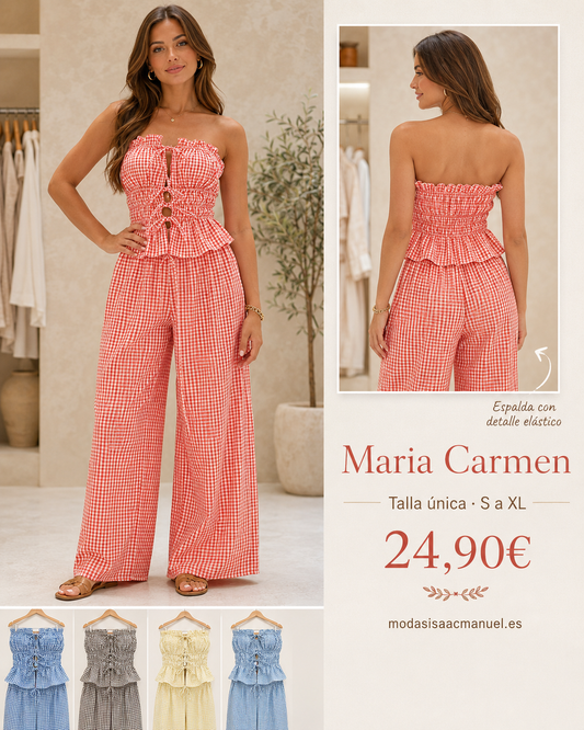 Conjunto de Dos Piezas "Maria Carmen" | Estilo Casual Chic de Verano