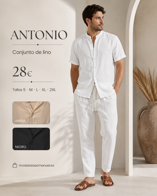 Conjunto Masculino de Lino "ANTONIO" | Estilo Ibicenco Premium