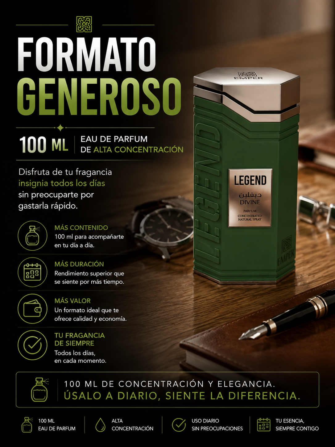 Emper Legend Divine Eau de Parfum para Hombre 100ml