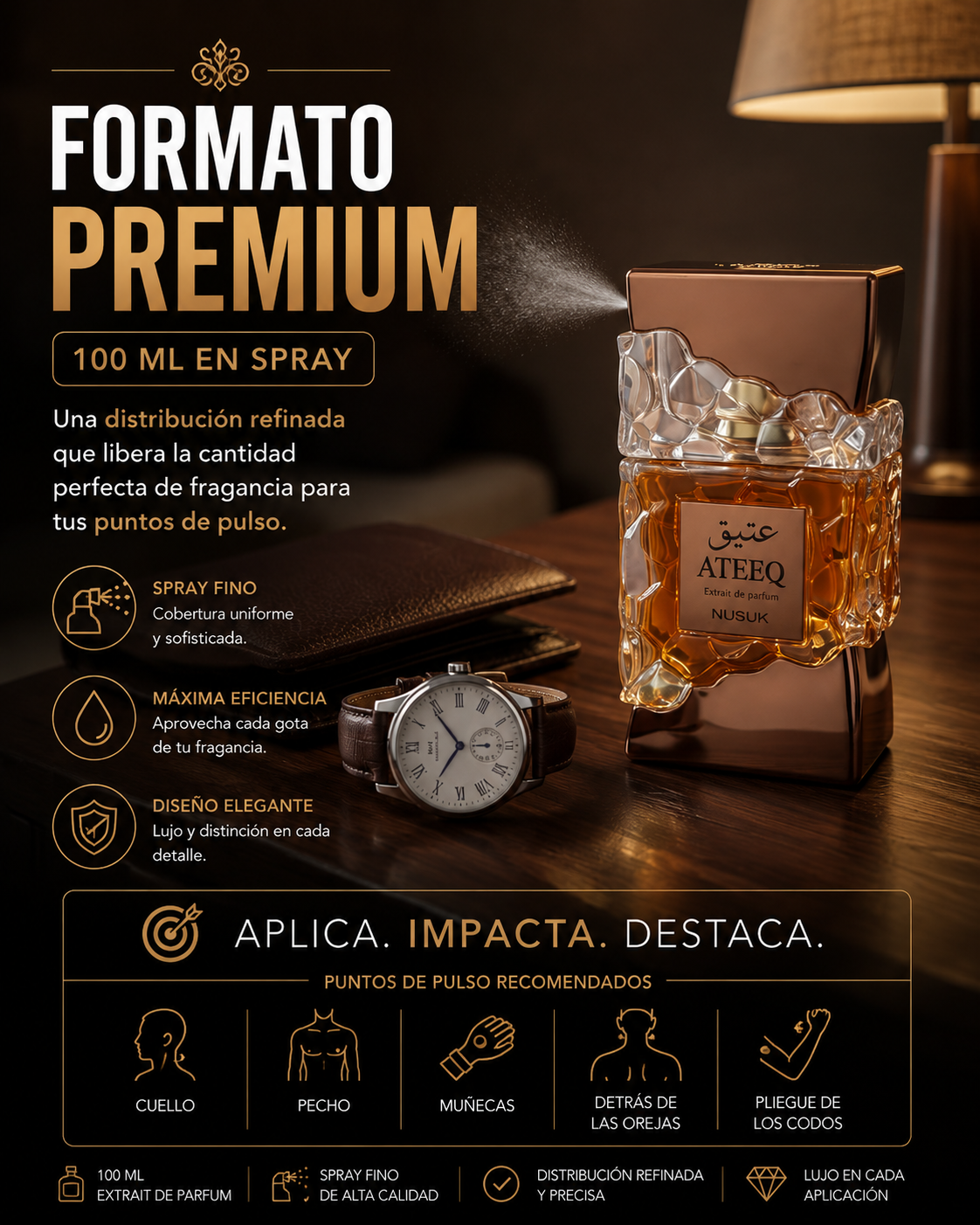 Nusuk Ateeq Extracto de Perfume para Hombre 100ml