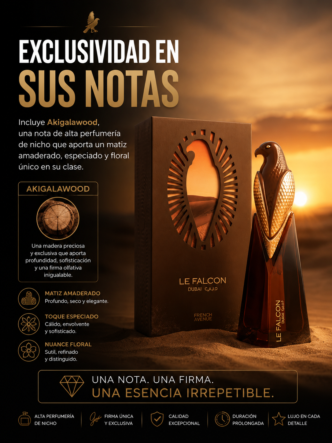 Le Falcon Dubái Eau de Parfum 100ml french avenue