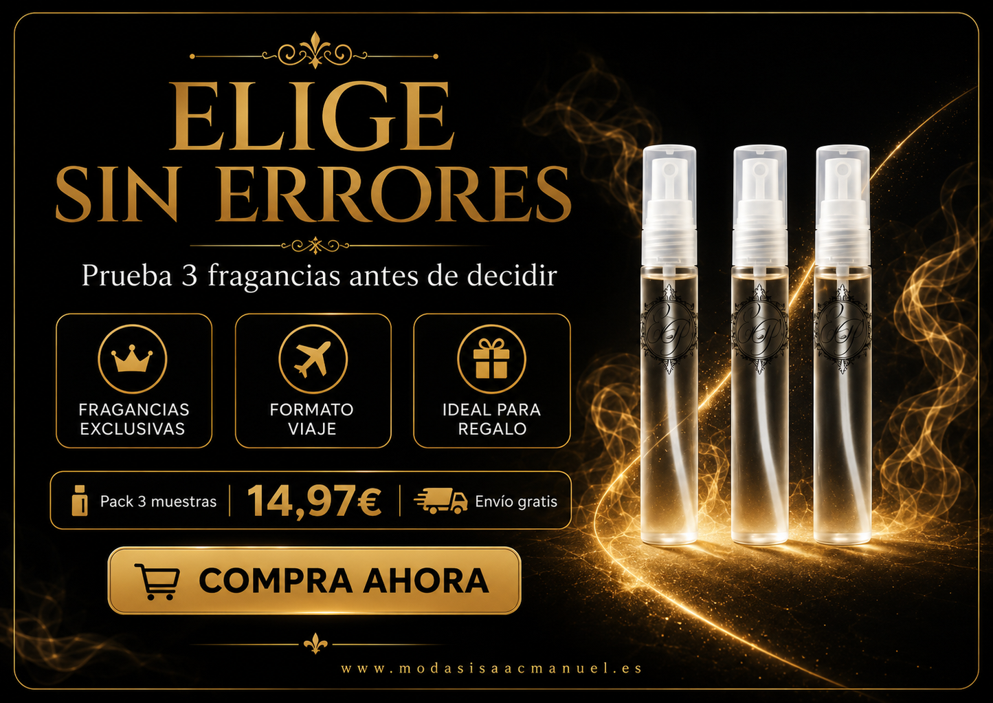 Pack 3 Muestras 3ML Perfumes Árabes | Set Discovery