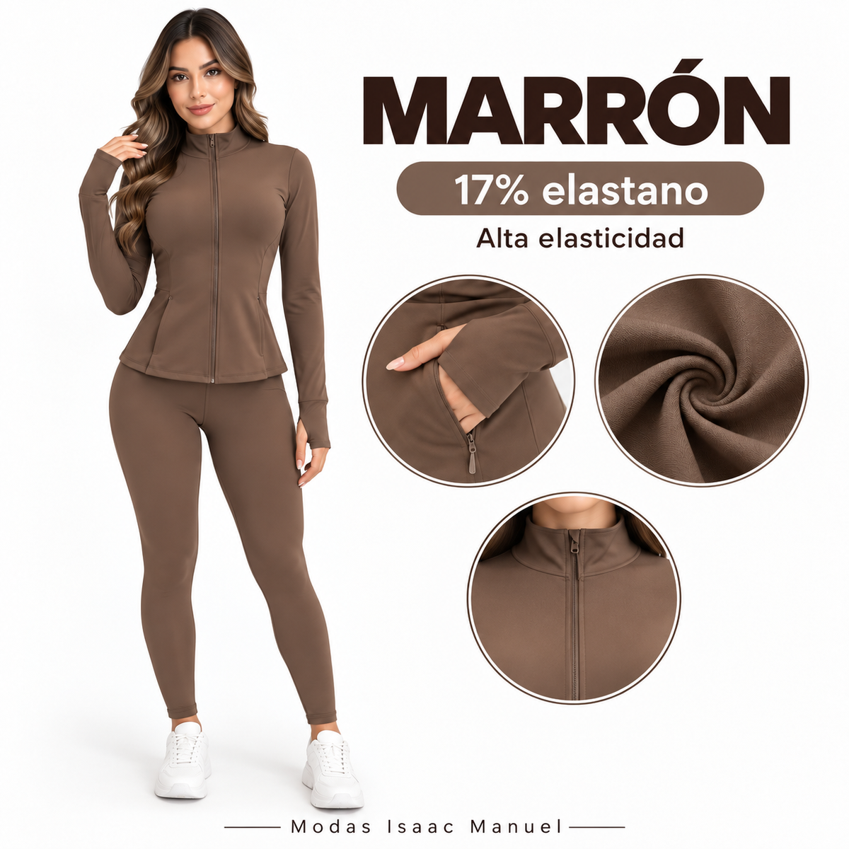 Conjunto NATALIA Deportivo - Chaqueta con Cremallera y Leggings de Tiro Alto
