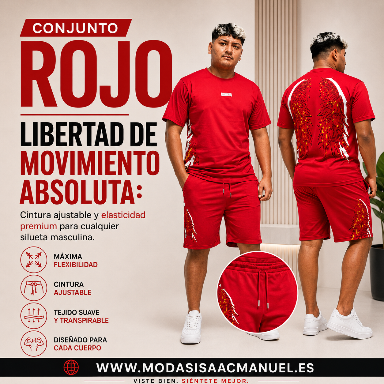Conjunto Urbano Camiseta y Bermuda "Aka Juan" | Streetwear Premium