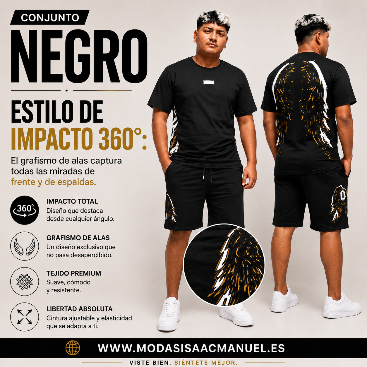 Conjunto Urbano Camiseta y Bermuda "Aka Juan" | Streetwear Premium