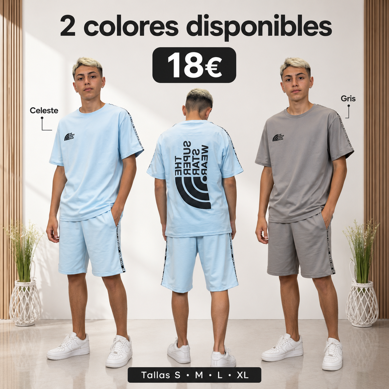 Conjunto Urbano de Camiseta y Bermuda "Mountain Urban" | Estilo Streetwear Premium