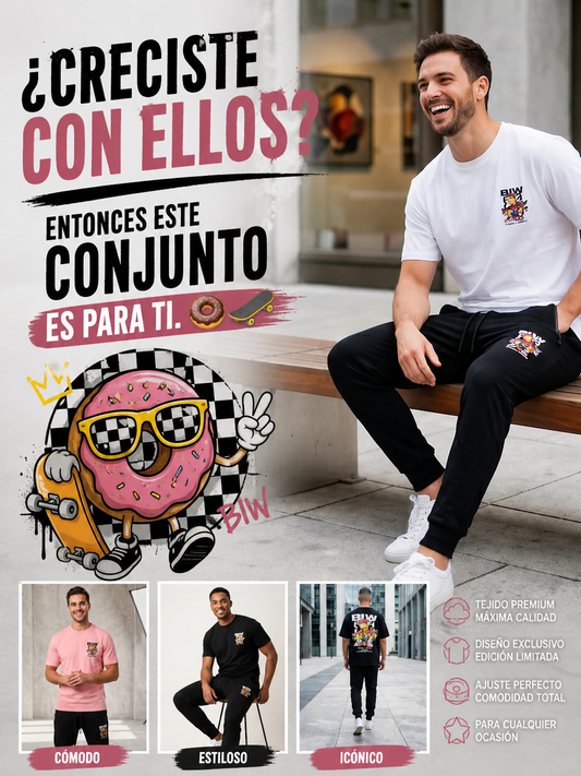 Conjunto "Street Legends" – Springfield Edition AH7903 Modelo talla L. Altura : 1,65 Peso : 86 kilos