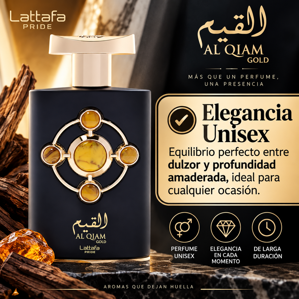 Perfume Lattafa Al Qiam Gold PRIDE - 100 ml Eau de Parfum