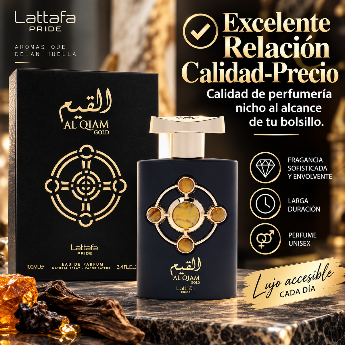 Perfume Lattafa Al Qiam Gold PRIDE - 100 ml Eau de Parfum
